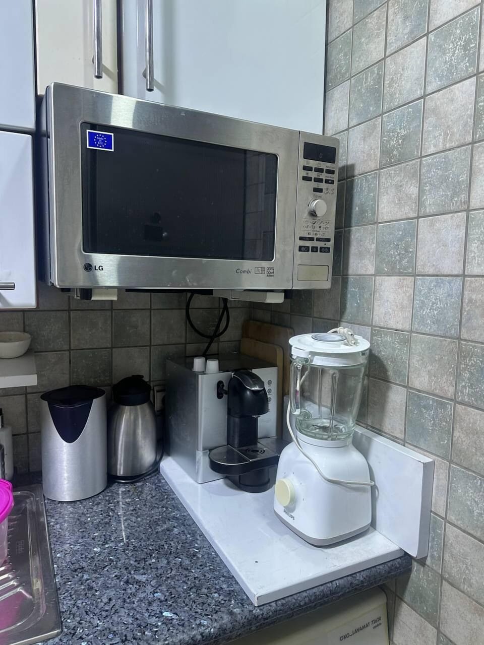 Apartment | Private kitchen | Full-size fridge, microwave, oven, stovetop