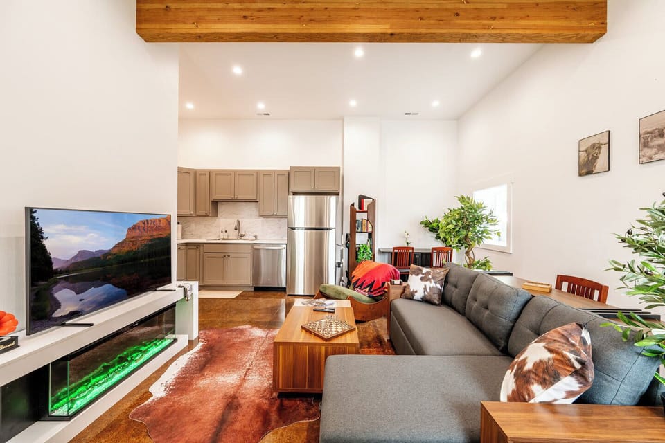 Comfortable seating invites you to settle in and enjoy a quiet moment.