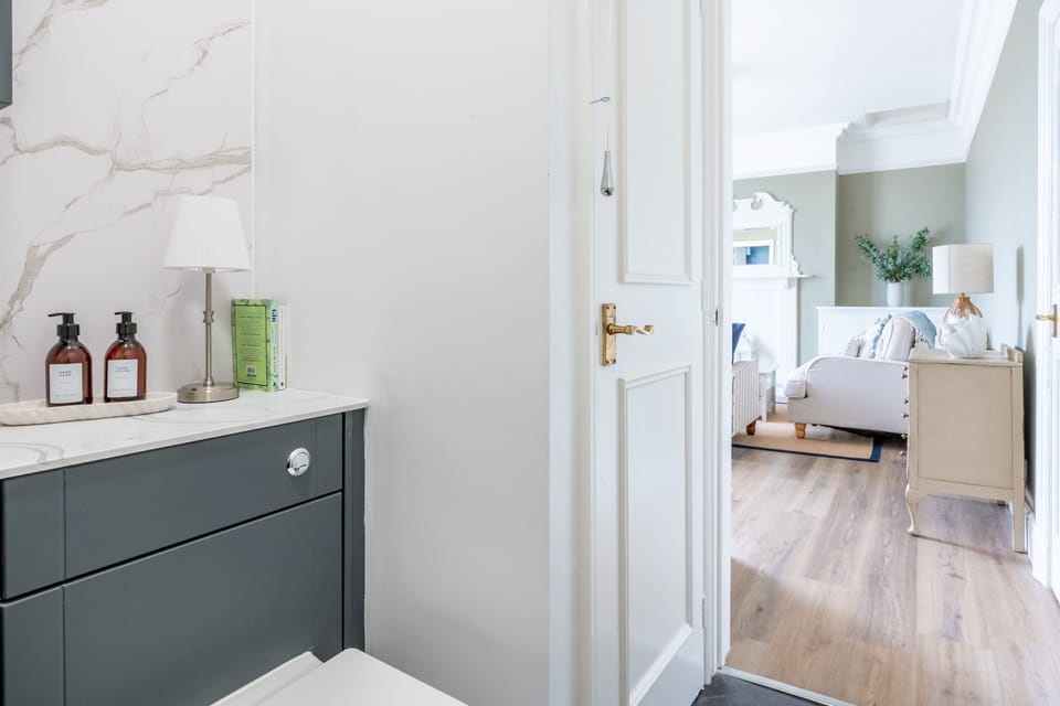First floor: In to the family bathroom