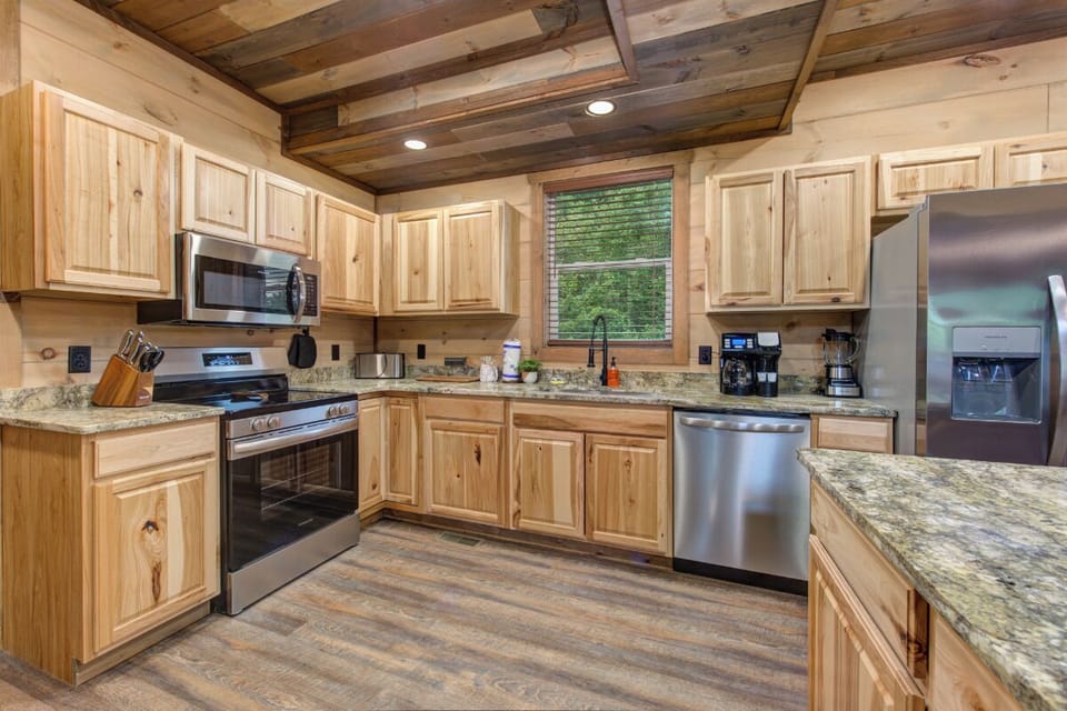 Friends in Bear Places' fully-equipped kitchen