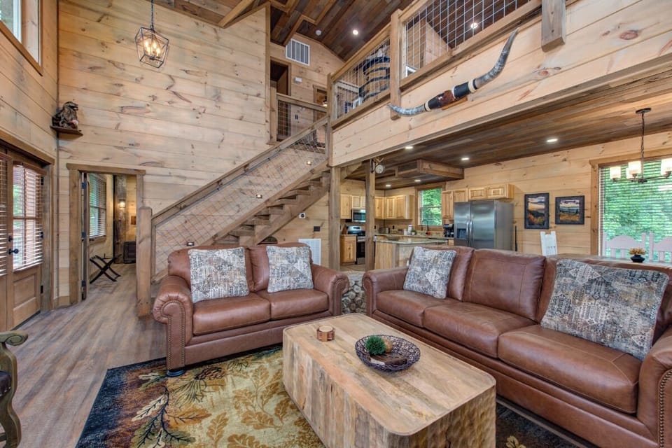 Friends in Bear Places' cozy living area
