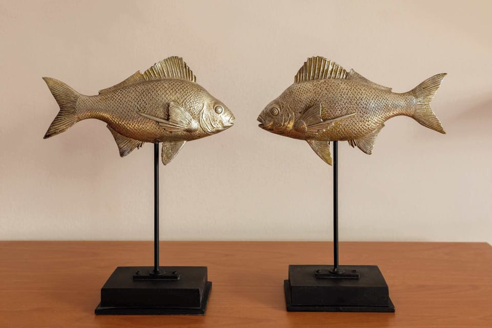 Decorative detail depicting fish.