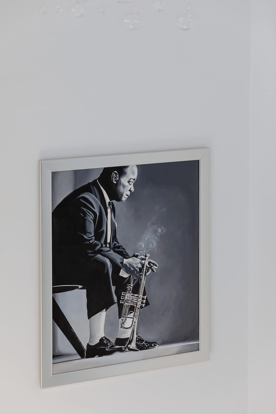 A modern wall-hanging painting.
