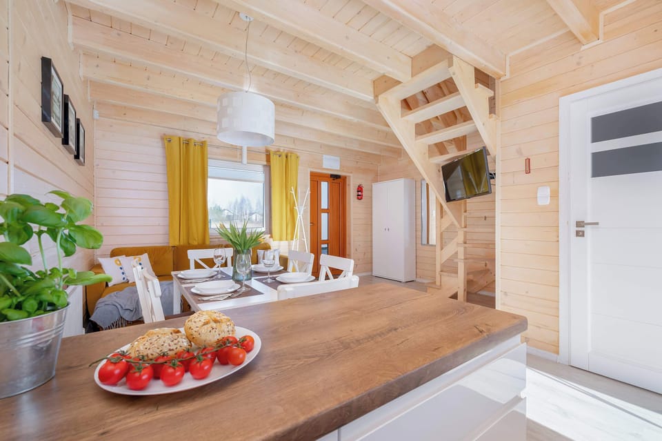 Wooden worktop provides space to prepare your favourite dishes