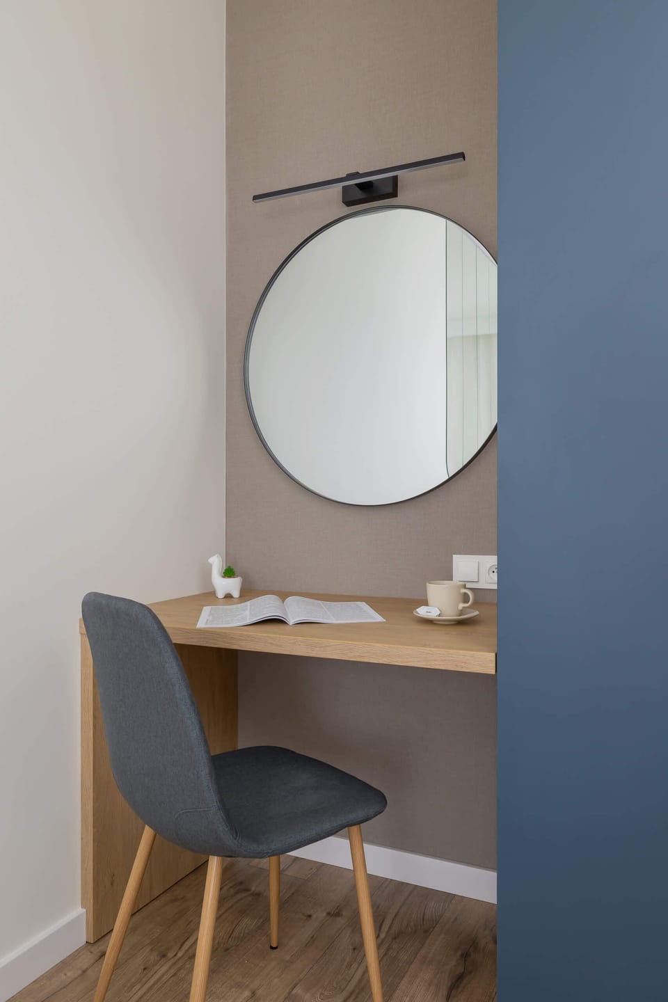 Bright dining area ideal for meals or working remotely.

