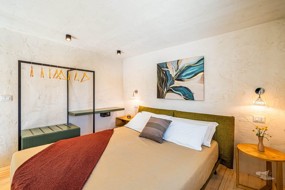 Elegant mezzanine bedroom.