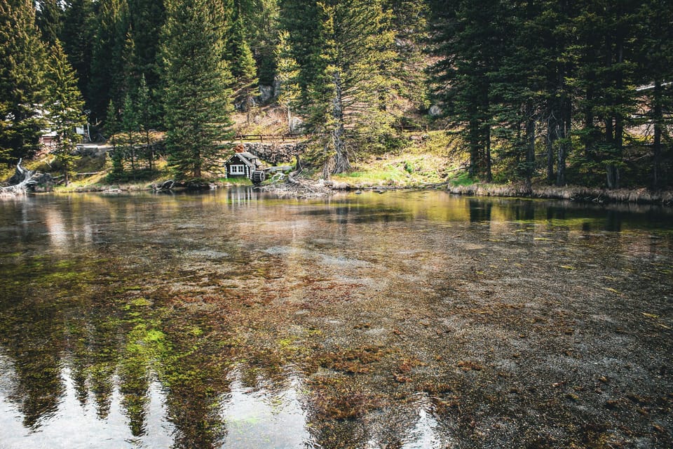 Johnny Sacks Cabin. 3 miles east, must see. Bring a quarter to feed the fish. 