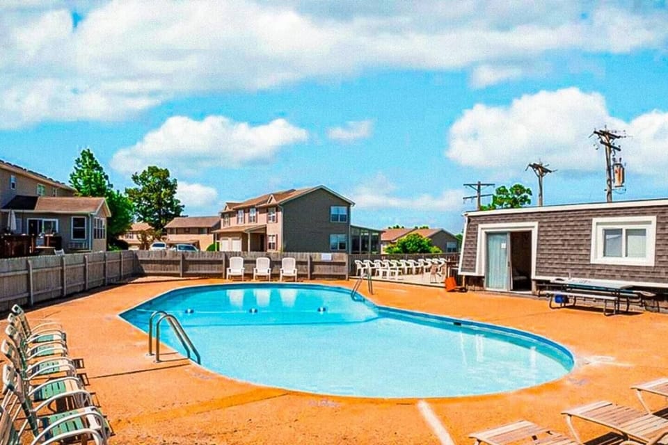 Nice shared pool area to relax during the day or a great place to finish the day off.   