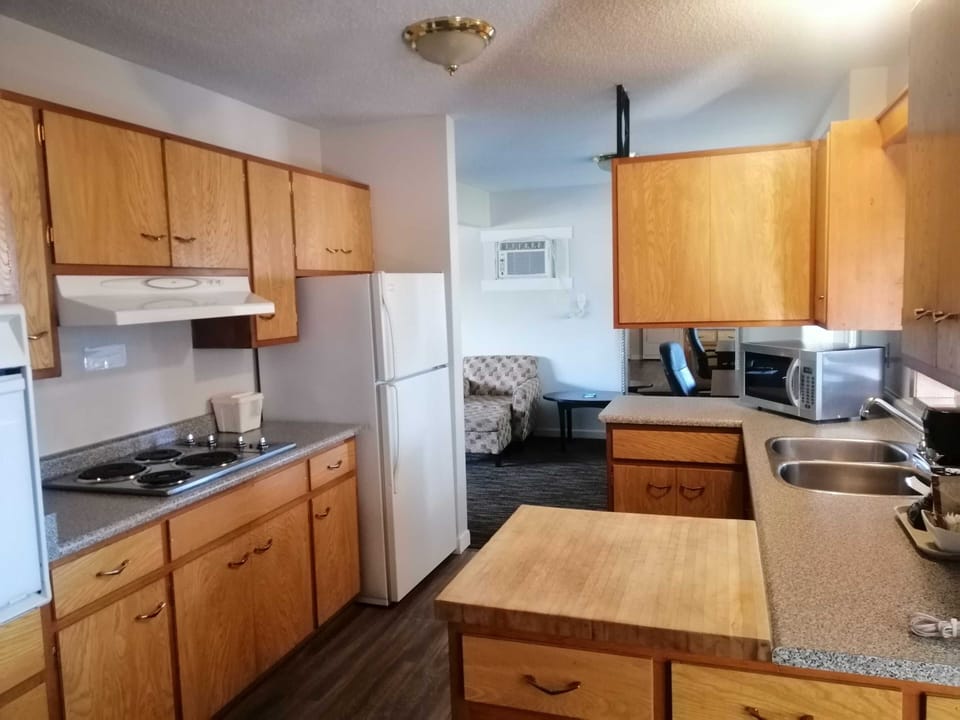 Apartment Suite (Non-Pet Friendly) | Private kitchen | Coffee/tea maker, microwave, cleaning supplies, paper towels