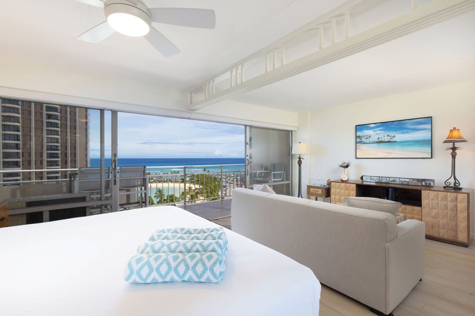 Wake up to soft ocean views and modern island comfort