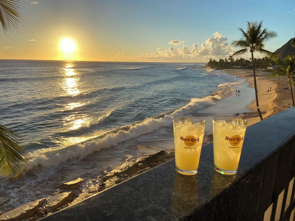 Mai-Tai time watching the sunset