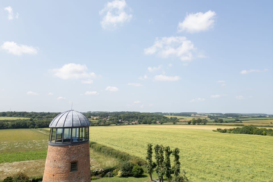 The viewing gallery at the top of the mill with views all around