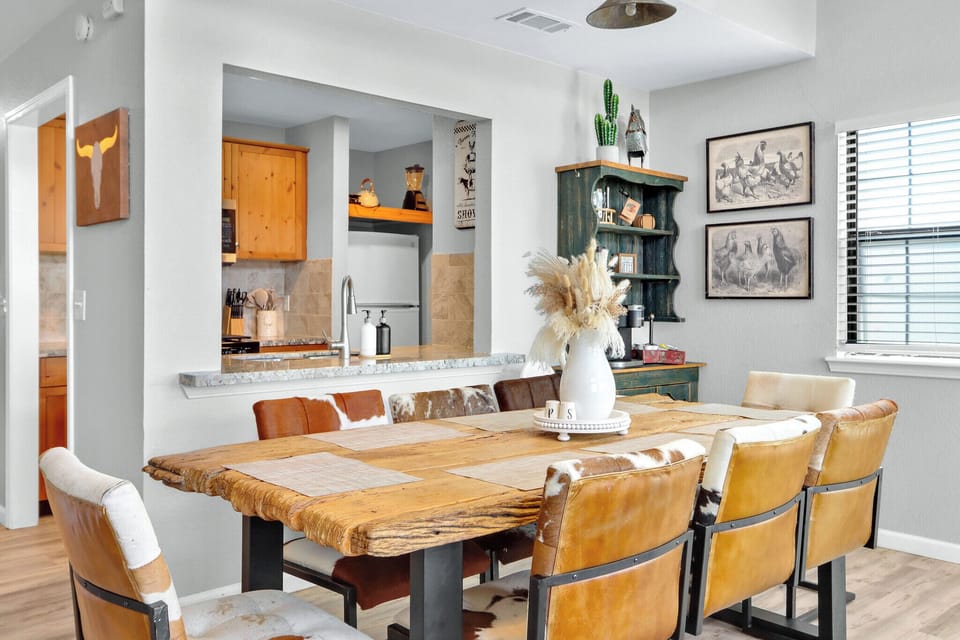 View of the dining area