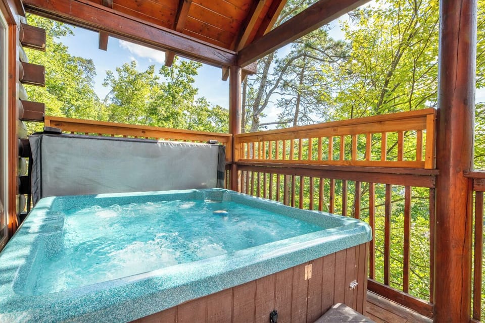 Sharp Dressed Bear's bubbling hot tub