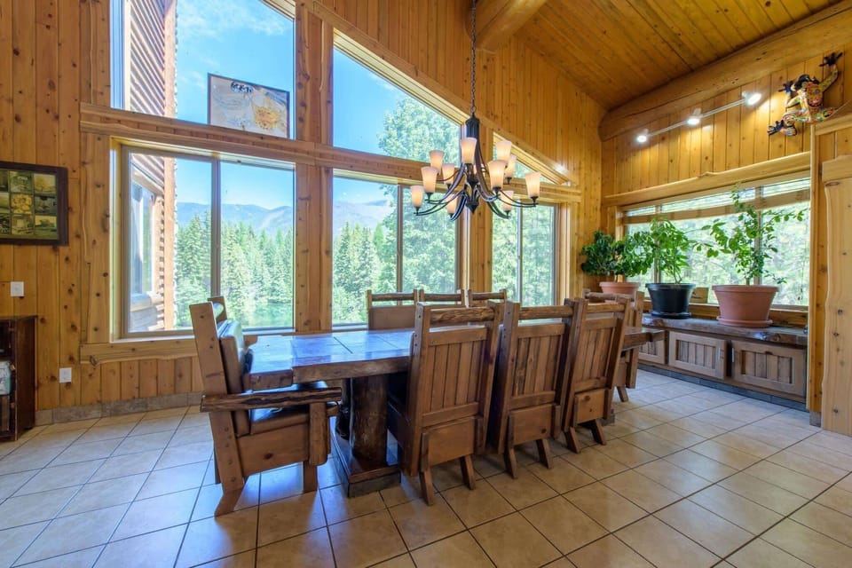 Dining table with seating for 10 