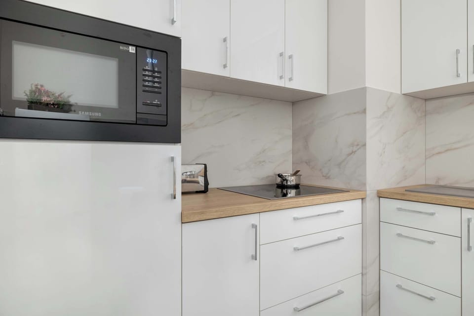 The kitchen also has a microwave oven which definitely makes it easy to prepare delicious meals.