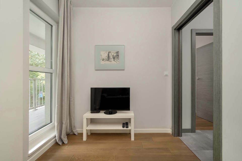 Modern TV in the apartment. 