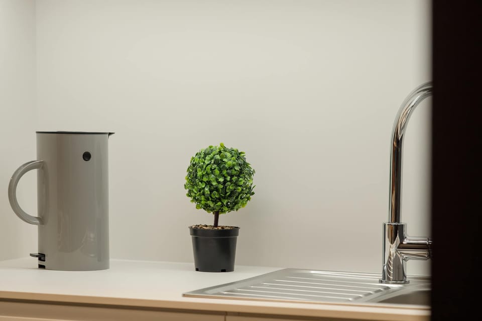 Decorative details, which create the pleasant and cosy atmosphere in the one bedroom apartment.