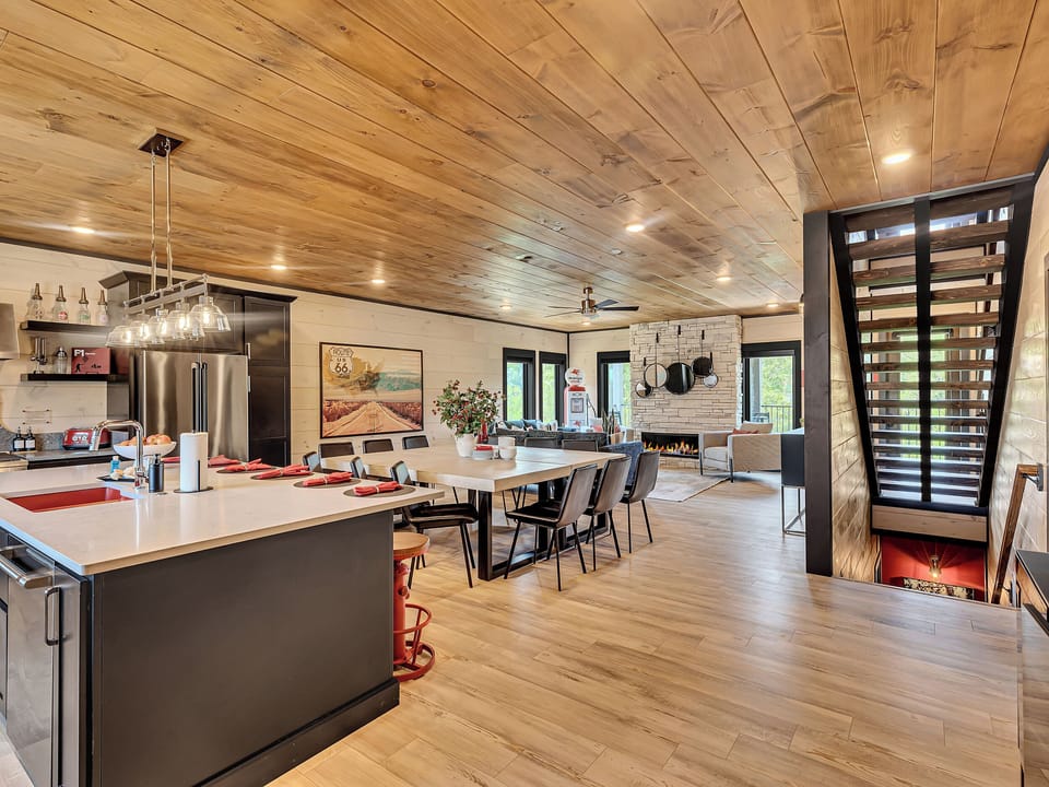 The Hearth Room: Where comfort meets rustic charm.