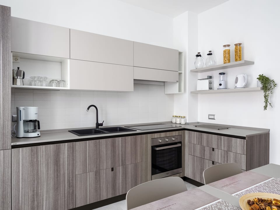 Comfort Apartment, Balcony, City View | Private kitchen | Full-size fridge, microwave, stovetop, espresso maker