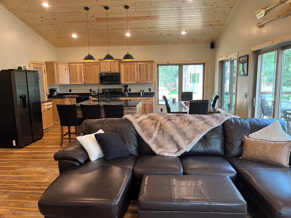 open kitchen and living room