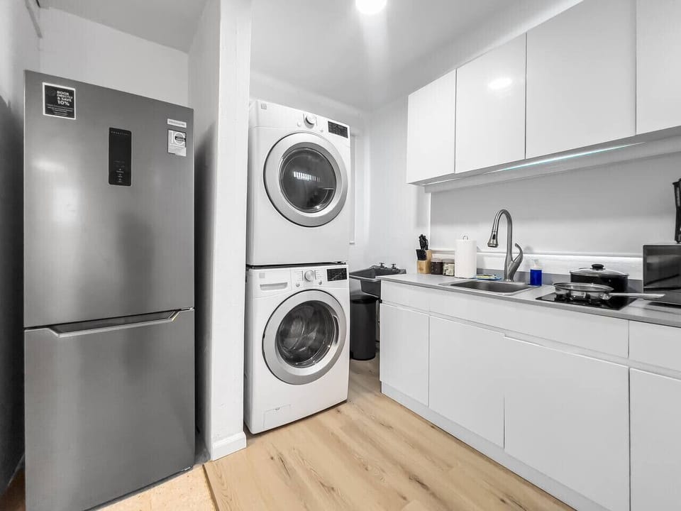 A practical laundry area designed for your everyday needs while away from home