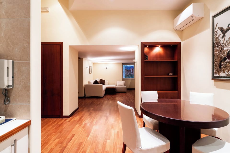 Apartment | Private kitchen | Fridge, microwave, oven, stovetop