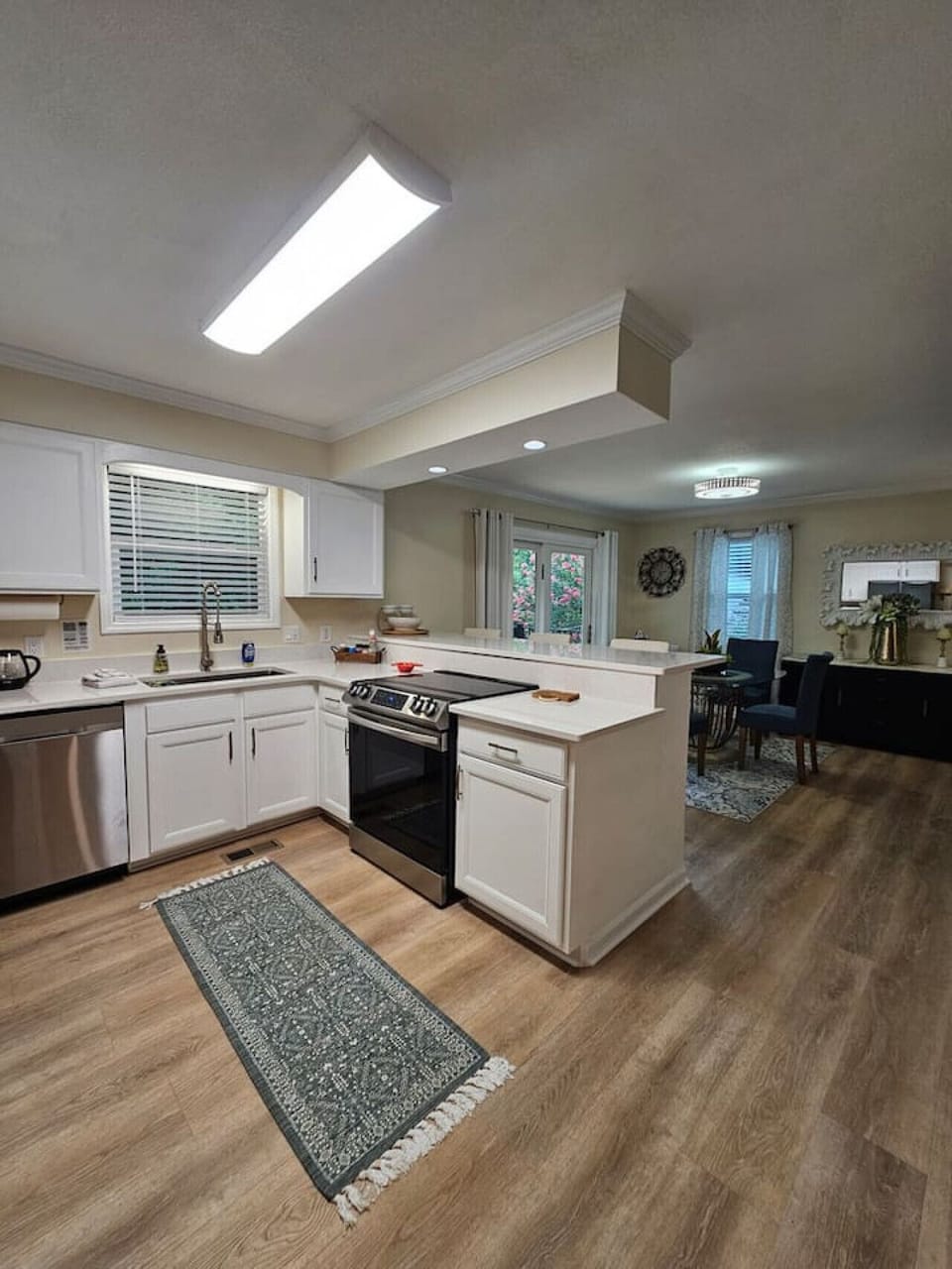 Well Stocked Upstairs Kitchen/ Quartz Countertops