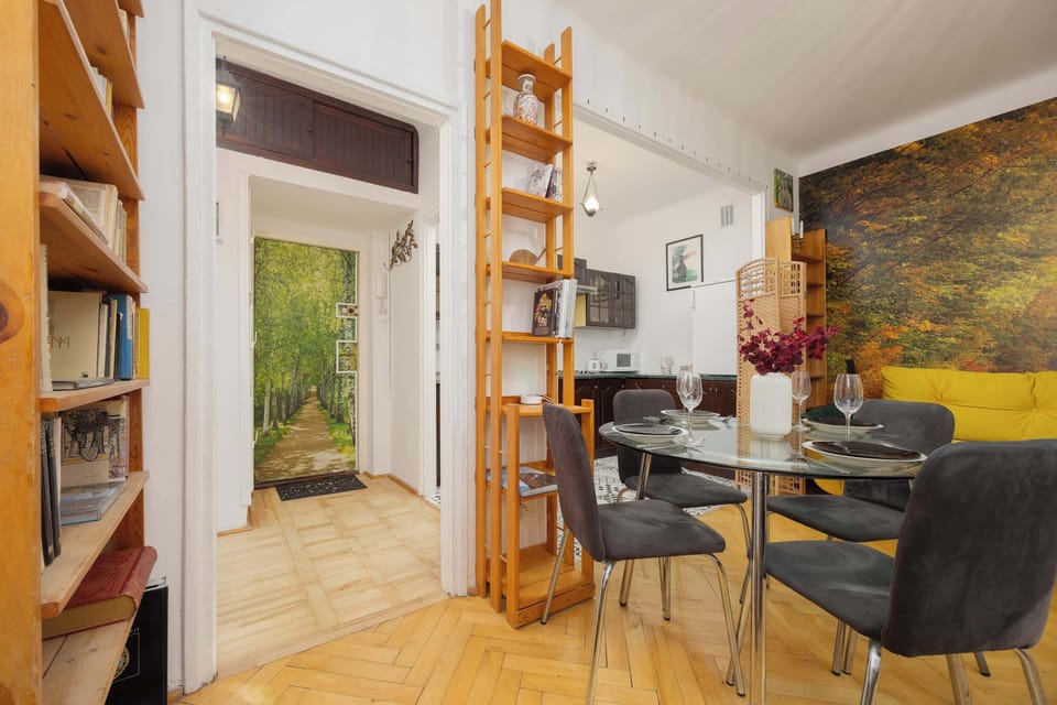The living room has a comfortable space designed for remote working.