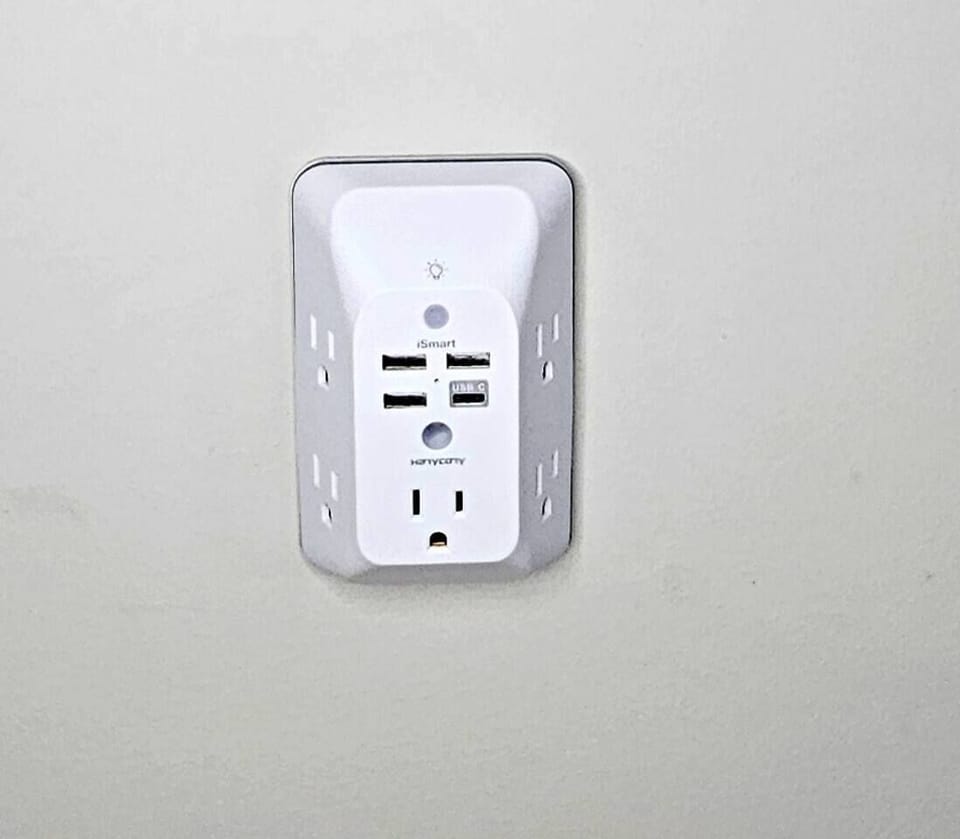 Smart outlet provided in a central location. 