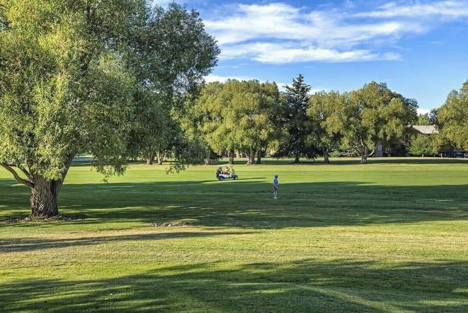 golf course view from deck