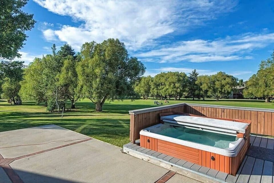 private hot tub and view