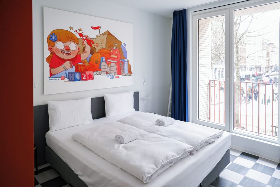 Double or Twin Room, Balcony, City View | Desk, laptop workspace, soundproofing, free WiFi