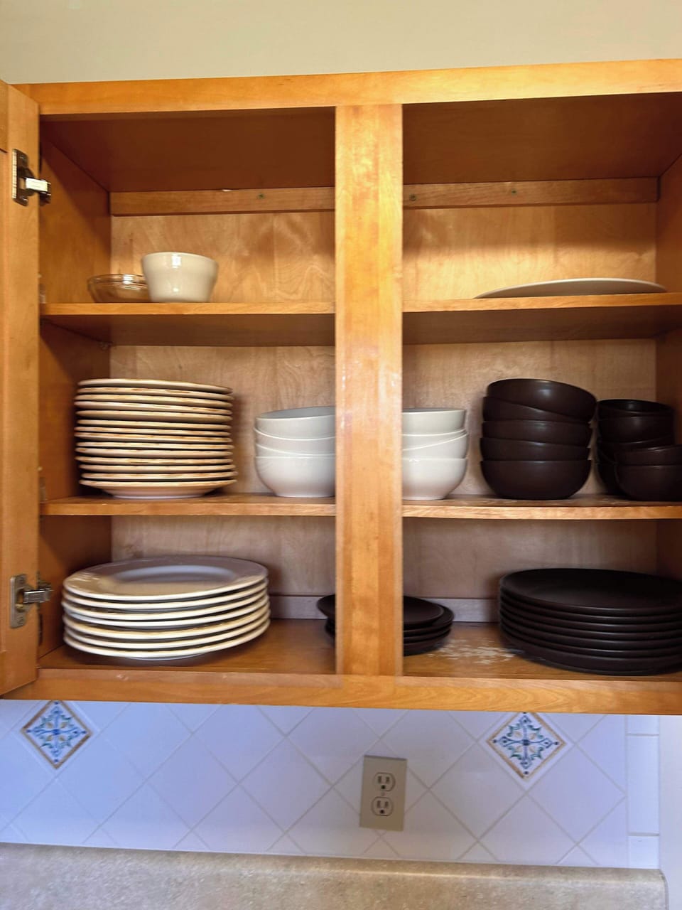Dishware provided to make cooking and dining feel like home.