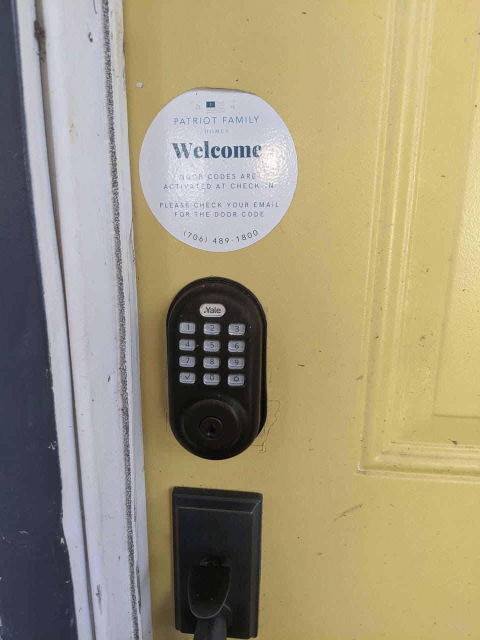 Your keypad entry system provides secure, contactless check-in.