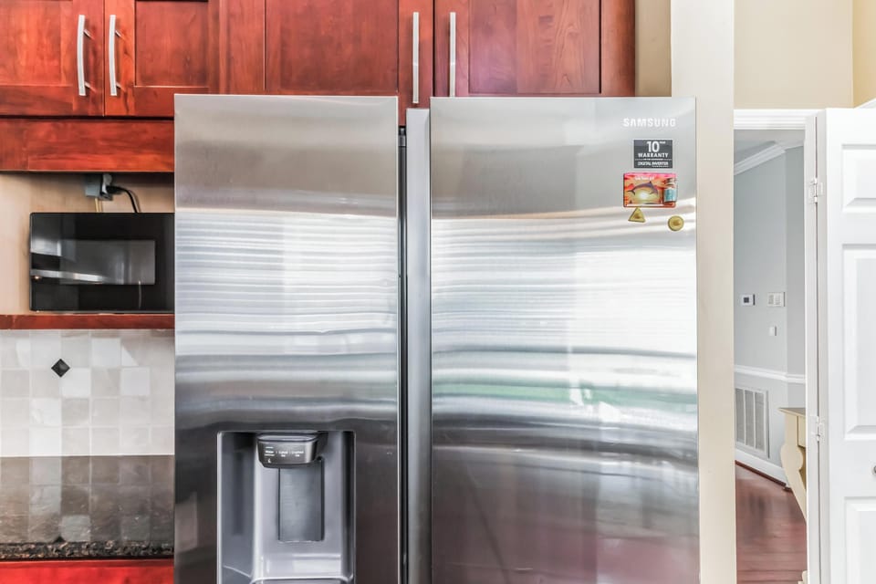 A refrigerator offering plenty of storage for groceries and longer stays.