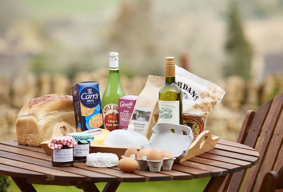 A welcoming hamper awaits your arrival