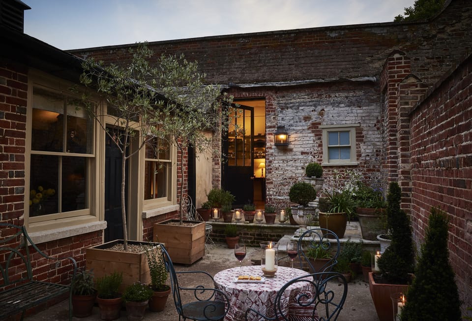 Enjoy dining alfresco in the private courtyard garden
