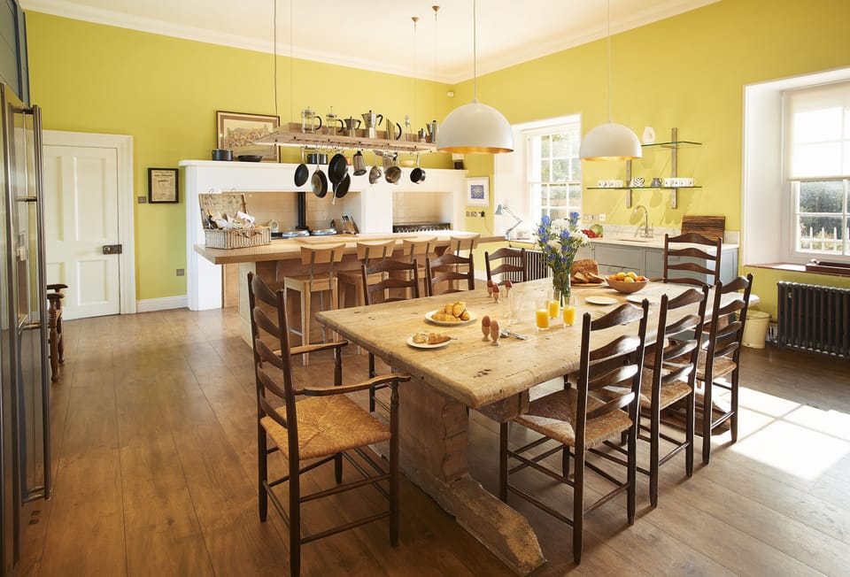 The bright and spacious ground floor kitchen with lovely views