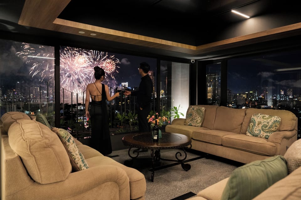45-inch flat-screen TV with cable channels