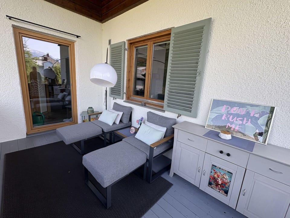 Furniture, Outdoor Furniture, Floor, Flooring, Interior Design, Chair, Room, Coffee Table, Cushion, Wood Stain