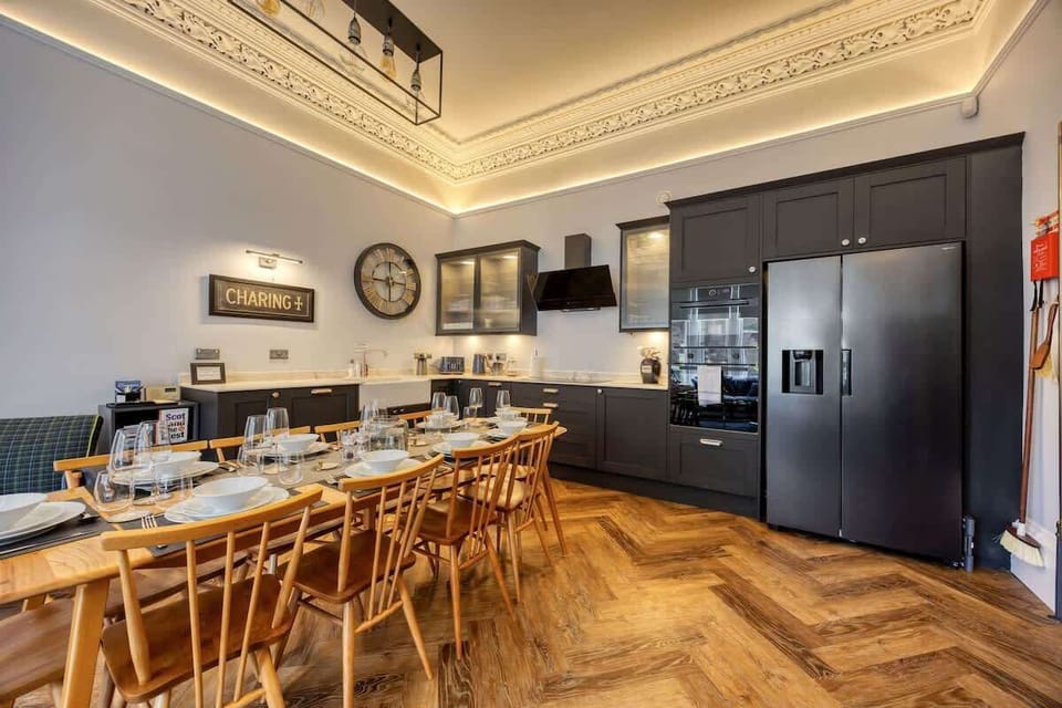 Fully equipped, sleek and spacious kitchen