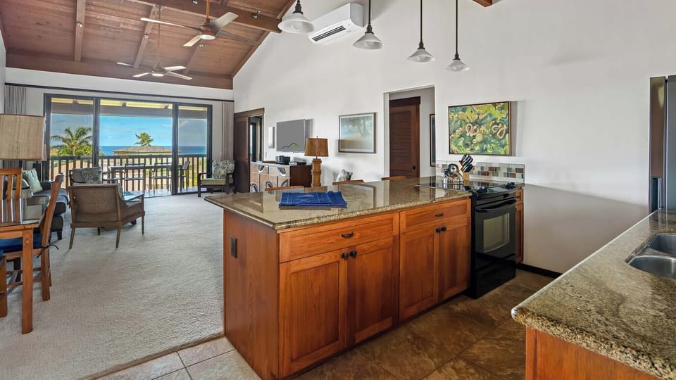 Nihi Kai Villas at Poipu #522 - Ocean View Kitchen - Parrish Kauai