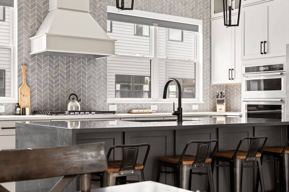 Chef’s Kitchen with Oversized Island | Designed for Shared Meals, Morning Coffee, and Easy Gatherings