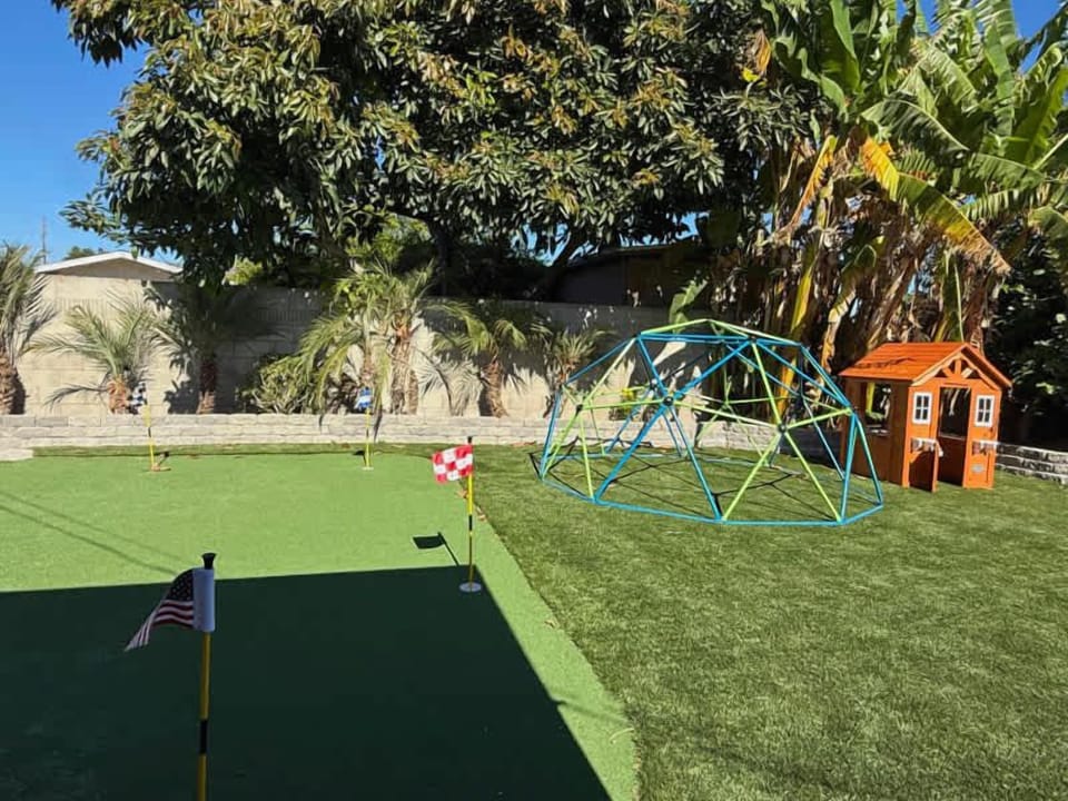 Additional playground facilities in the backyard