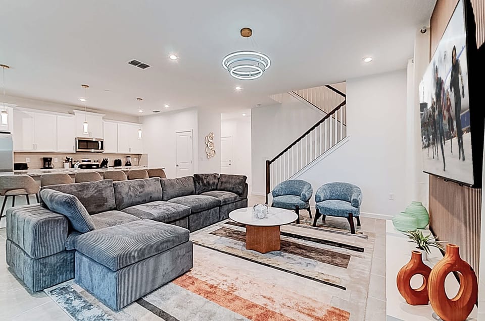 Living room with sectional sofa