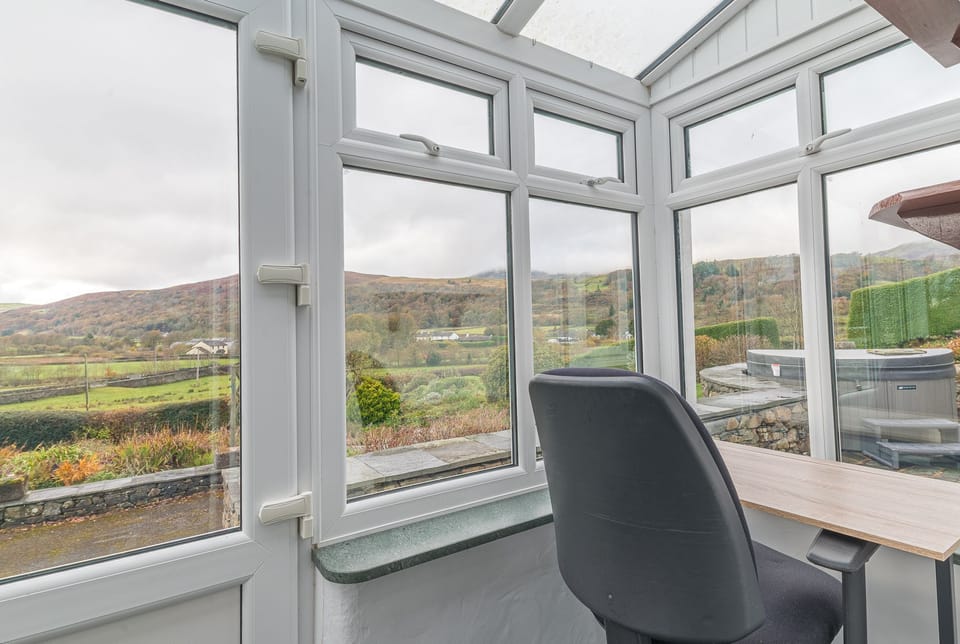 Hollace front porch with lake district fells beyond
