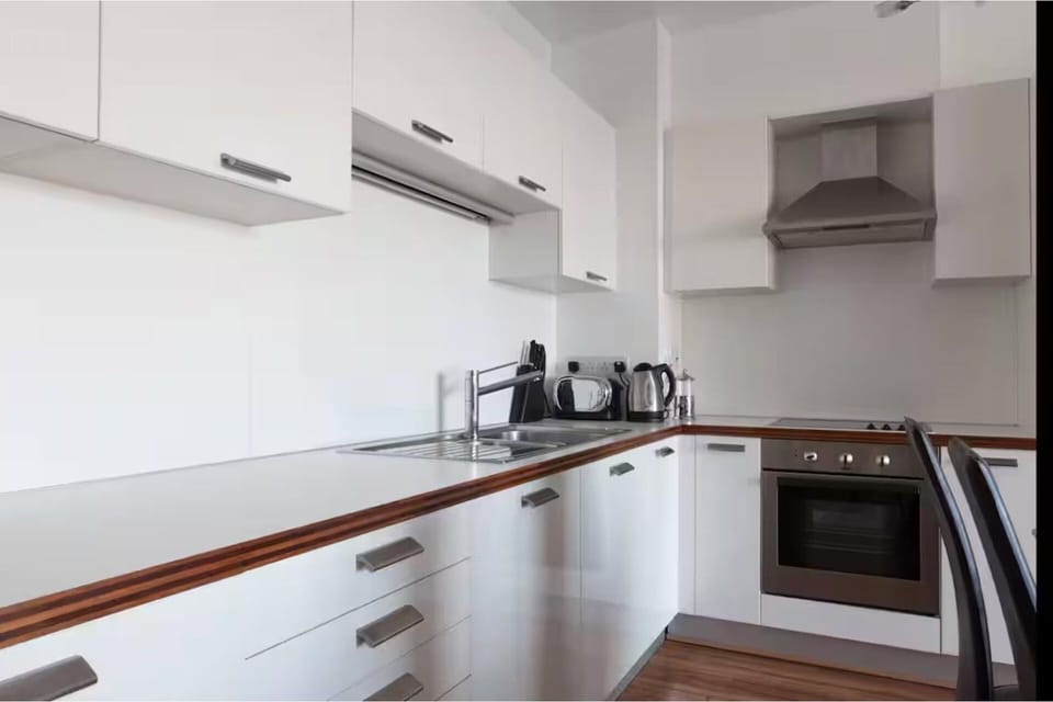 Bright Kitchen with living room 