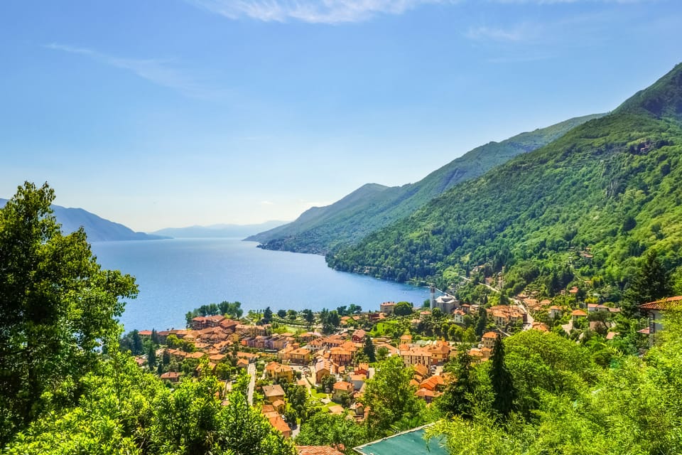 View of Cannobio and Lake Maggiore