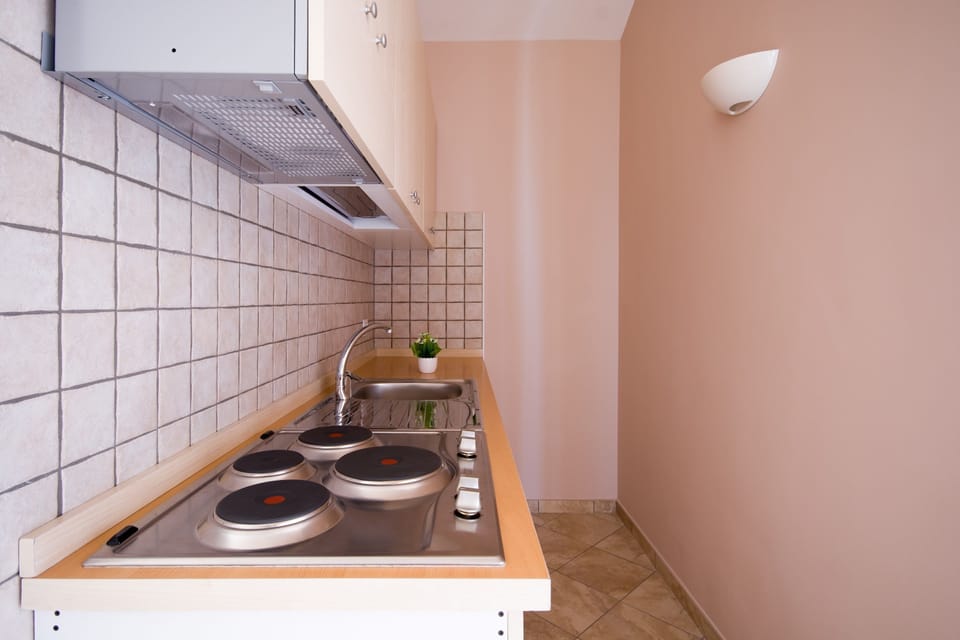 Double Room, 1 Queen Bed, Kitchenette | Private kitchen | Fridge